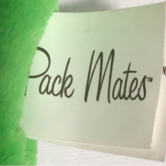 NEW Pack Mates Fuzzy Backpack, Embroidered, Glittery “OMGosh”, Green - Picture 13 of 13